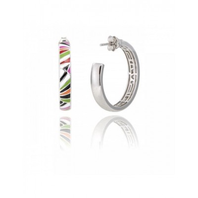 Boucles d'Oreilles Una Stroria Bristol Argent Laqué CR14009