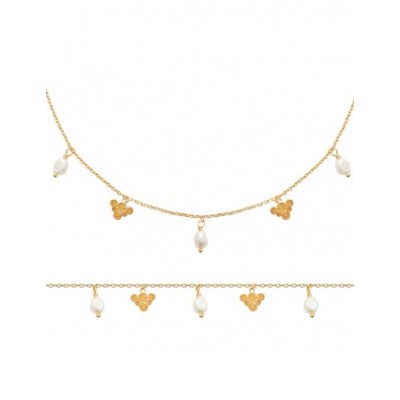 Collier Coque de Nacre Plaqué Or 750 et Perles de culture 97424745