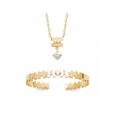 Collier Coque de Nacre Plaqué Or 750 et Oxydes de zirconium 97420845