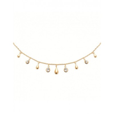 Collier Coque de Nacre Plaqué Or 750 et Oxydes de zirconium 97418945