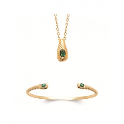 Bracelet Coque de Nacre Plaqué Or 750 PS 97418058