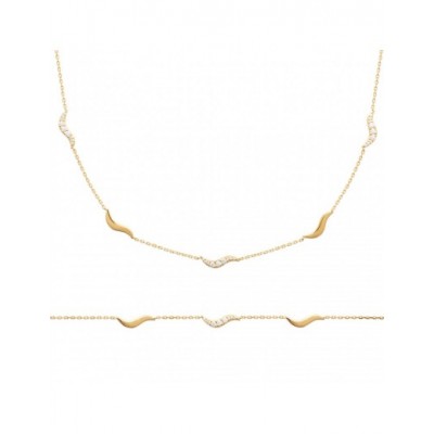 Collier Coque de Nacre Plaqué Or 750 et Oxydes de zirconium 97417945