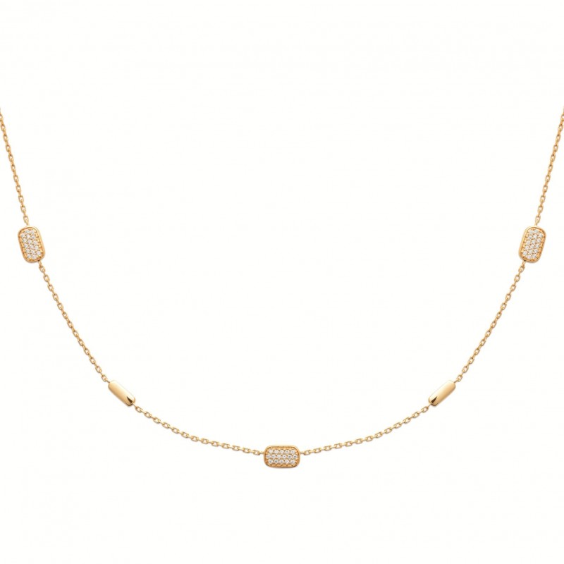 Collier Coque de Nacre Plaqué Or 750 et Oxydes de zirconium 97417845