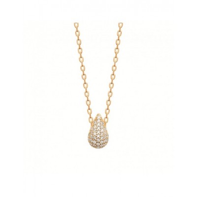 Collier Coque de Nacre Plaqué Or 750 et Oxydes de zirconium 97416445