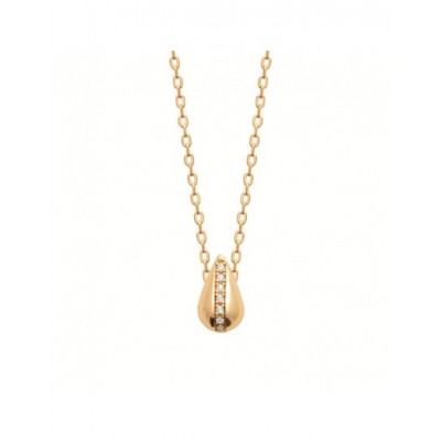 Collier Coque de Nacre Plaqué Or 750 et Oxydes de zirconium 97416345