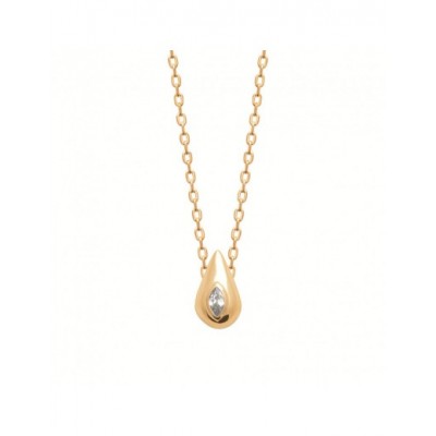 Collier Coque de Nacre Plaqué Or 750 et Oxydes de zirconium 97416245