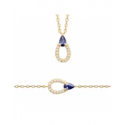 Collier Coque de Nacre Plaqué Or 750 et Oxydes de zirconium 97415845