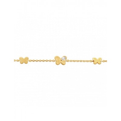 Bracelet Coque de Nacre Plaqué Or 750 et Oxydes de zirconium 97413018