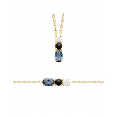 Collier Coque de Nacre Plaqué Or 750 et Oxydes de zirconium 97411345