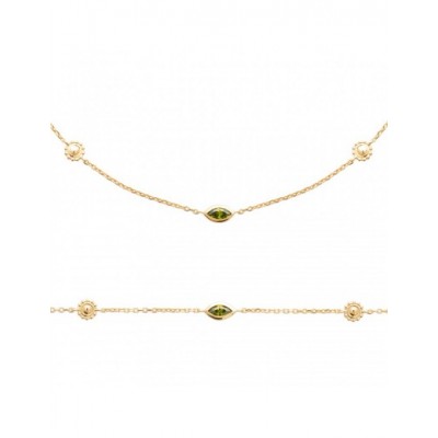 Bracelet Coque de Nacre Plaqué Or 750 et Oxydes de zirconium 97410418