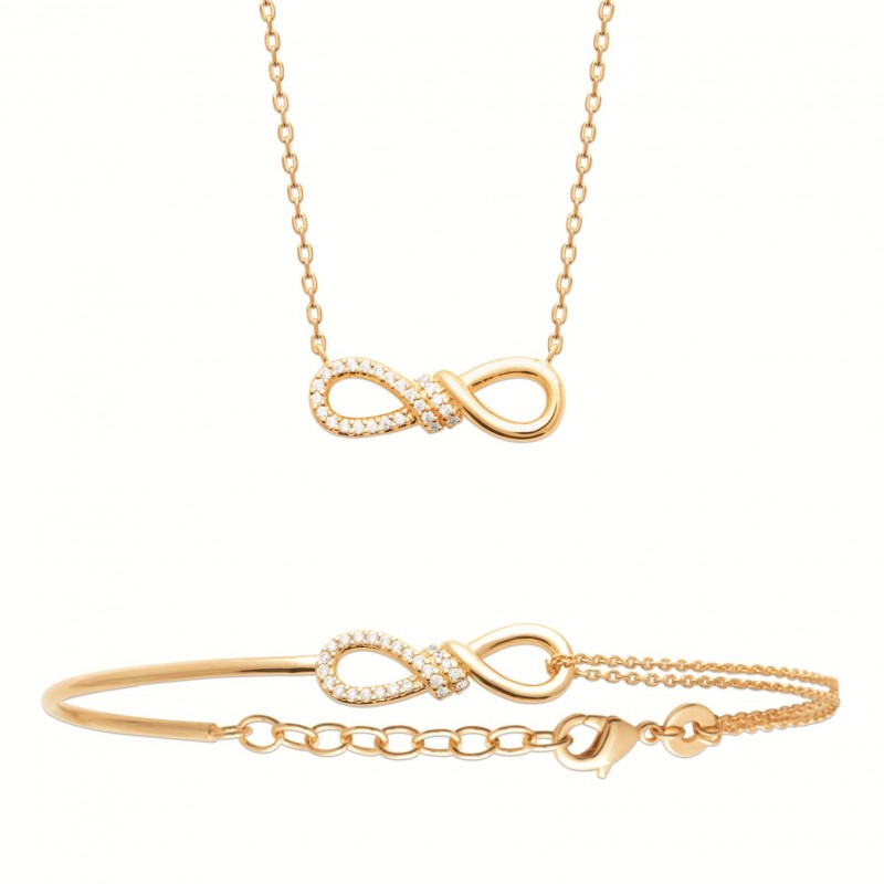 Bracelet Coque de Nacre Plaqué Or 750 et Oxydes de zirconium 97407218