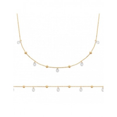 Bracelet Coque de Nacre Plaqué Or 750 et Cristal 97406818