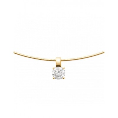 Collier Coque de Nacre Plaqué Or 750 et Oxydes de zirconium 97406042
