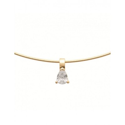 Collier Coque de Nacre Plaqué Or 750 et Oxydes de zirconium 97405942