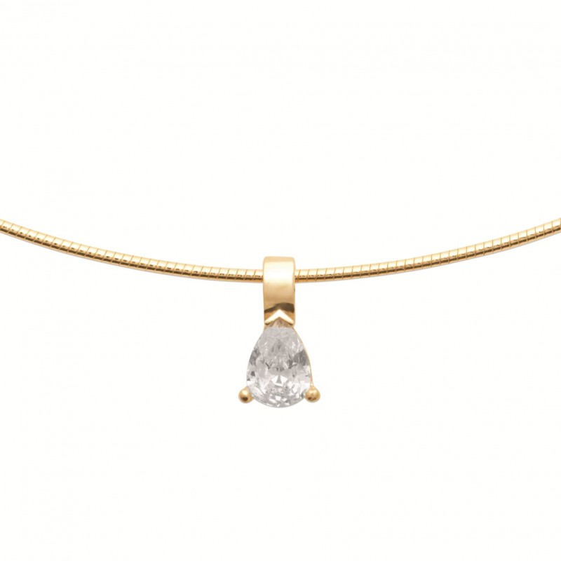 Collier Coque de Nacre Plaqué Or 750 et Oxydes de zirconium 97405942