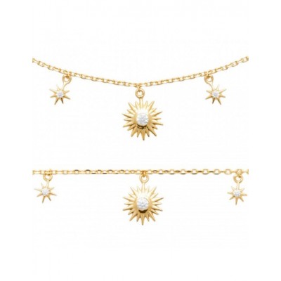 Collier Coque de Nacre Plaqué Or 750 et Oxydes de zirconium 97389845