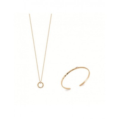 Collier Coque de Nacre Plaqué Or 750 et Oxydes de zirconium 97381945