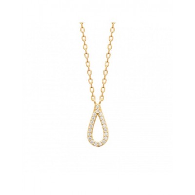 Collier Coque de Nacre Plaqué Or 750 et Oxydes de zirconium 97386245