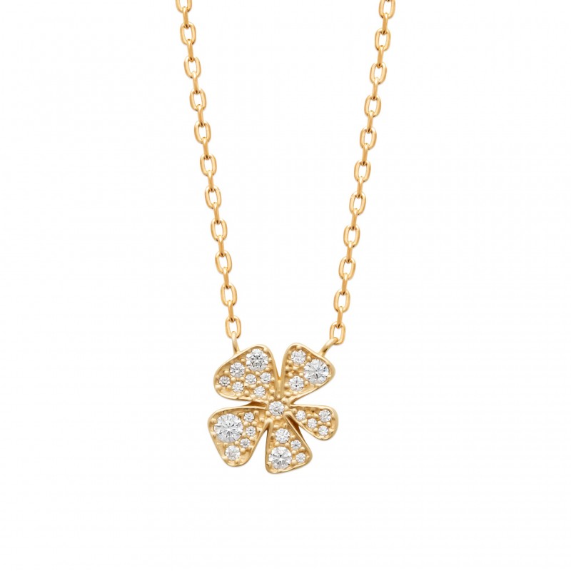 Collier Coque de Nacre Plaqué Or 750 et Oxydes de zirconium 97375745
