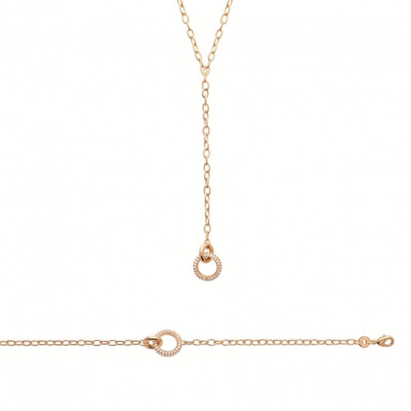 Collier Coque de Nacre Plaqué Or 750 et Oxydes de zirconium 97355145
