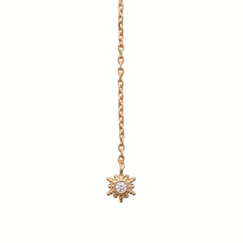 Collier Coque de Nacre Plaqué Or 750 et Oxydes de zirconium 97355045