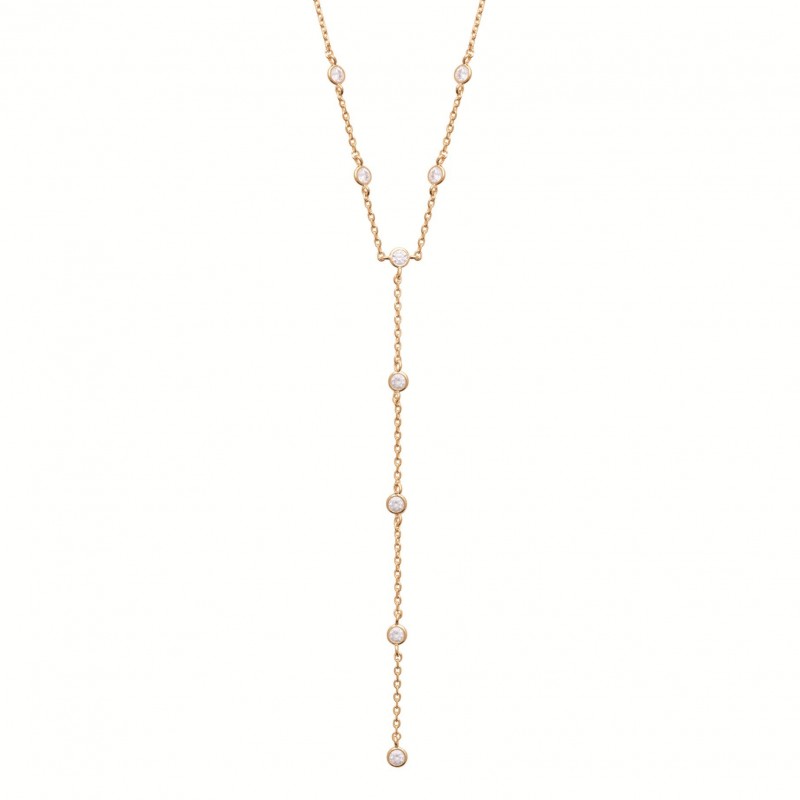 Collier Coque de Nacre Plaqué Or 750 et Oxydes de zirconium 97354745