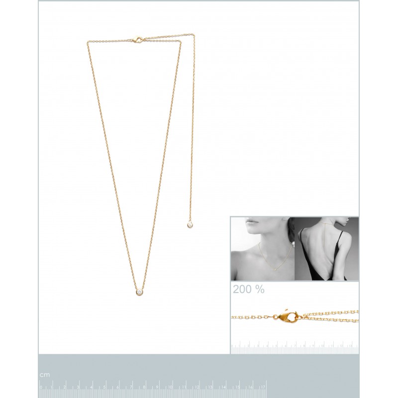 Collier Coque de Nacre Plaqué Or 750 et Oxydes de zirconium 97198145
