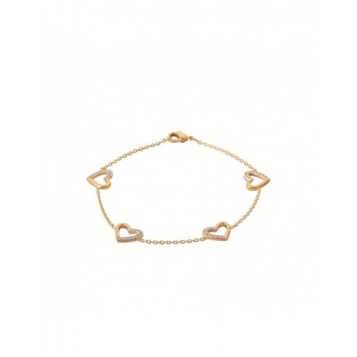 Bracelet Coque de Nacre Plaqué Or 750 et Oxydes de zirconium 97109518