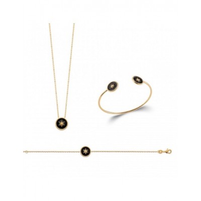 Collier Coque de Nacre Plaqué Or 750 et émail 92167345