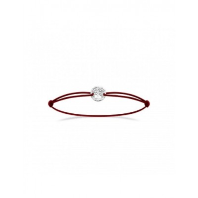 Bracelet cordon Coque de Nacre Argent 925 rhodié 89400318