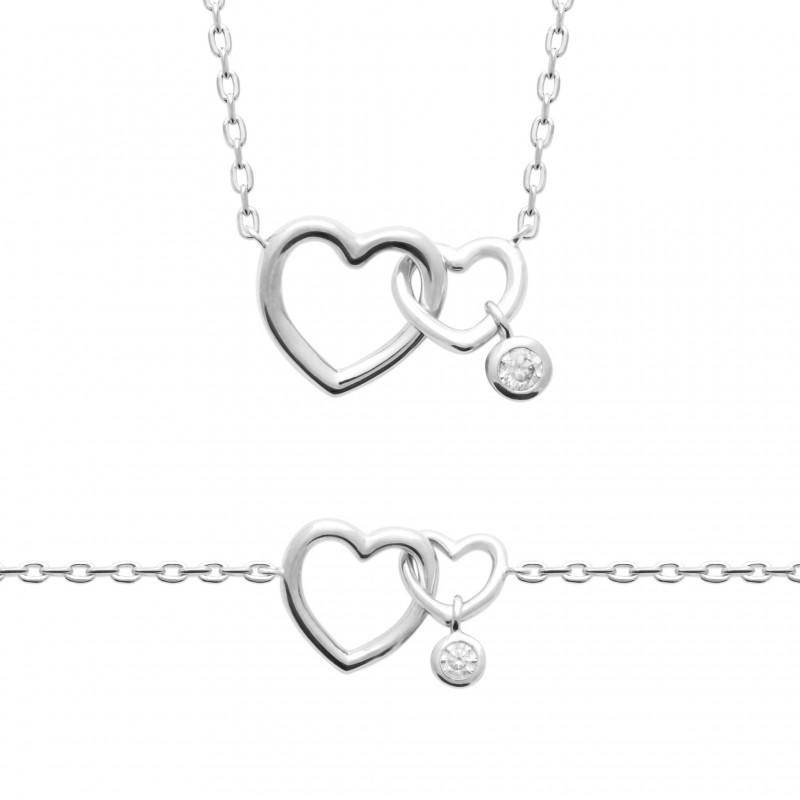Bracelet Coque de Nacre Argent et Oxydes de zirconium 87415218