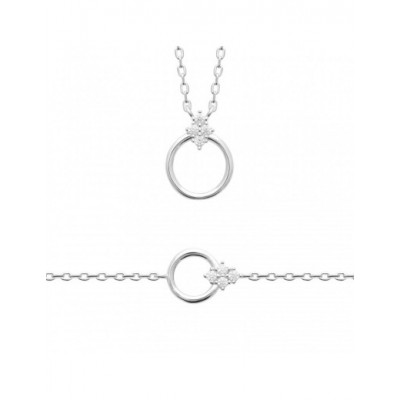Bracelet Coque de Nacre Argent et Oxydes de zirconium 87414218