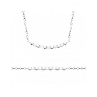 Bracelet Coque de Nacre Argent 925 rhodié et Oxydes de zirconium 87411218