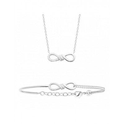 Bracelet Coque de Nacre Argent 925 rohdié et Oxyde de zirconium 87407218