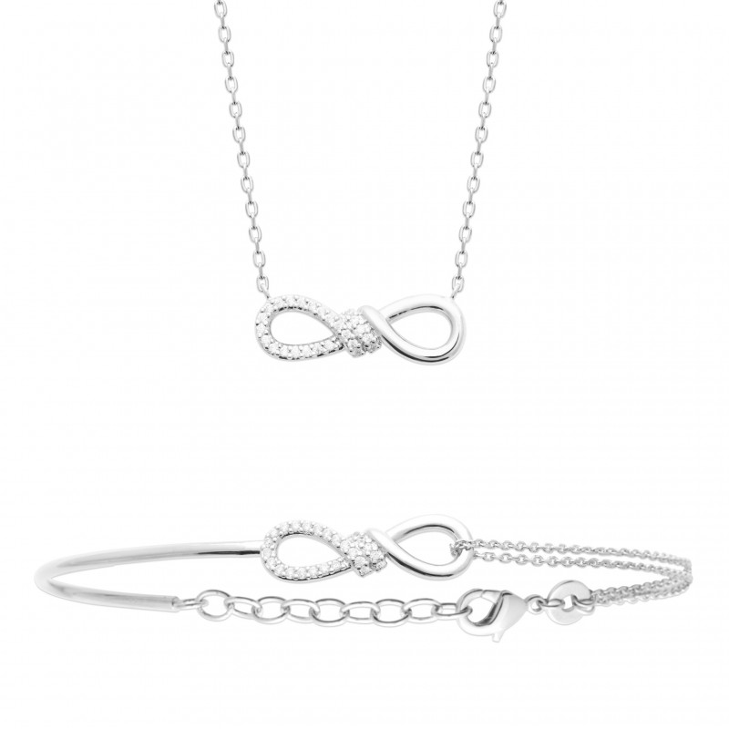 Bracelet Coque de Nacre Argent 925 rohdié et Oxyde de zirconium 87407218