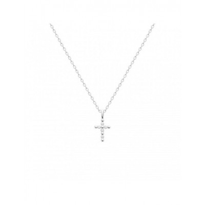 Collier Coque de Nacre Argent 925 rhodié et Oxydes de zirconium 87395045