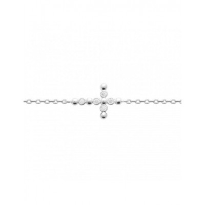 Bracelet Coque de Nacre Argent 925 rhodié et Oxydes de zirconium 87394618