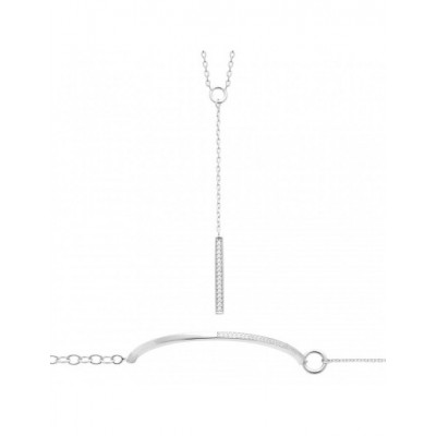 Bracelet Coque de Nacre Argent 925 rhodié et Oxydes de zirconium 87391718