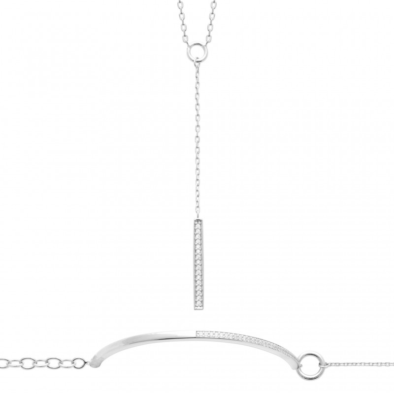 Bracelet Coque de Nacre Argent 925 rhodié et Oxydes de zirconium 87391718