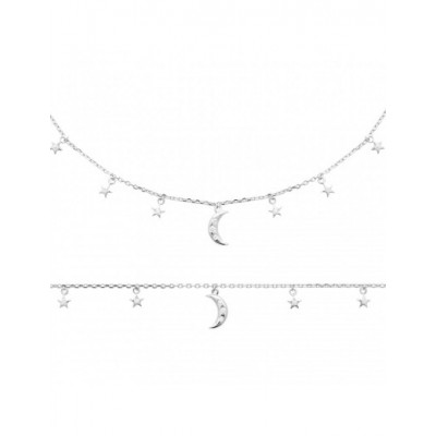 Collier Coque de Nacre Argent 925 rhodié et Oxydes de zirconium 87389945