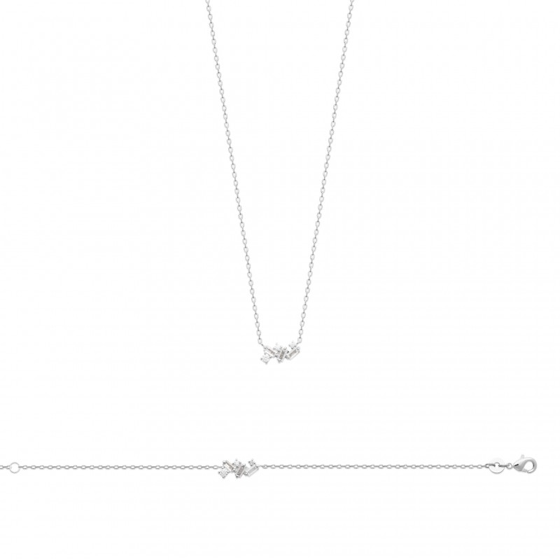 Collier Coque de Nacre Argent 925 rhodié et Oxydes de zirconium 87379745