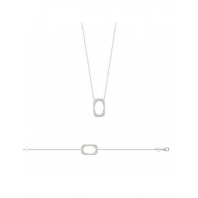Bracelet Coque de Nacre Argent 925 rhodié et Oxydes de zirconium 87372918