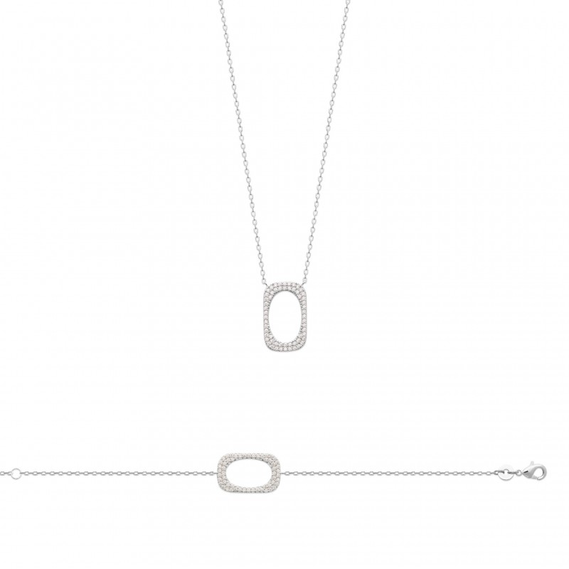 Bracelet Coque de Nacre Argent 925 rhodié et Oxydes de zirconium 87372918