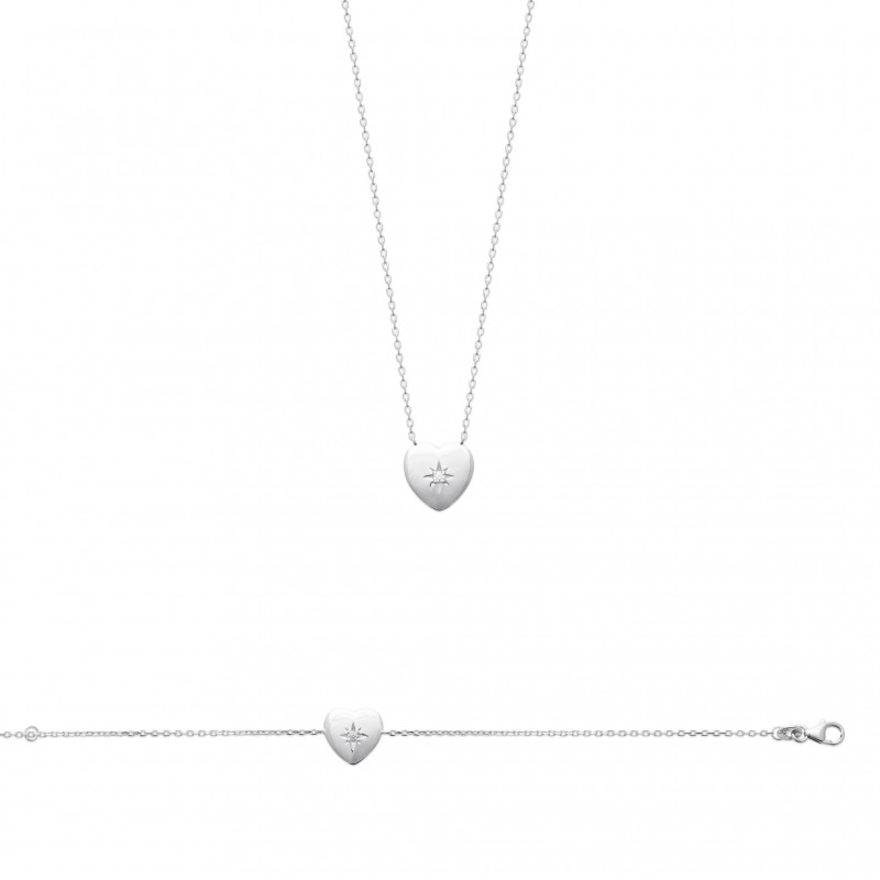Bracelet Coque de Nacre Argent 925 rhodié et Oxydes de zirconium 87365018