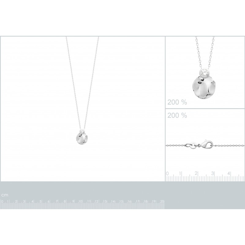 Collier Coque de Nacre Argent 925 rhodié et Oxyde de zirconium 873344245
