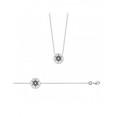 Collier Coque de Nacre Argent 925 rhodié PS 87314645