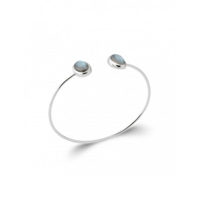 Bracelet Coque de Nacre Argent 925 rhodié et Labradorite 87313558