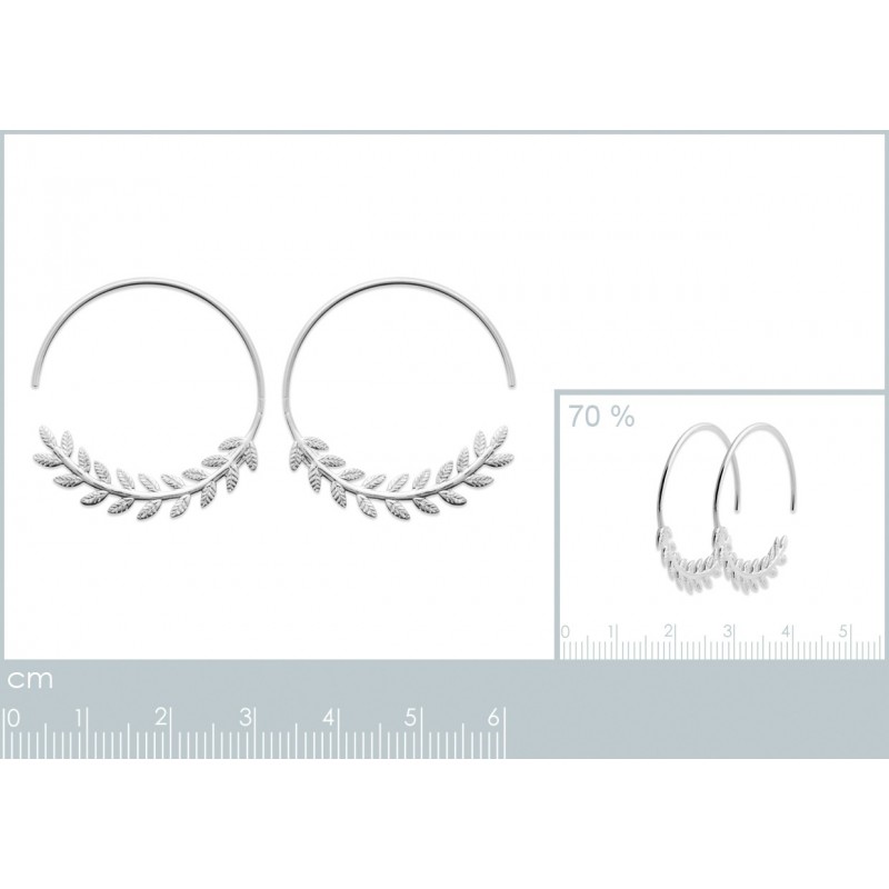 Boucles d'oreilles Coque de Nacre Argent 925 rhodié 7624500