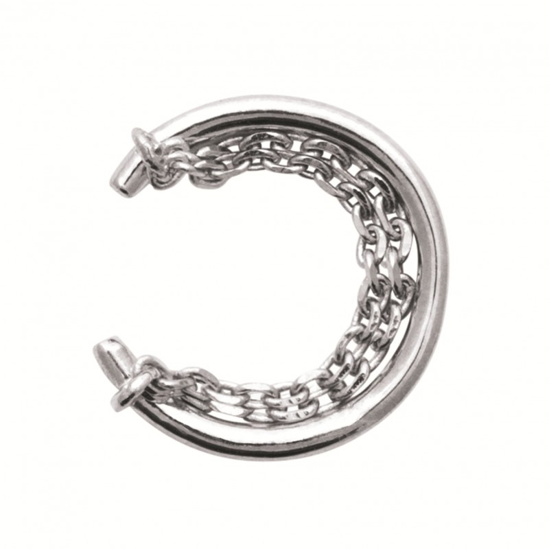 Bague d'oreille Coque de Nacre Argent 925 rhodié 7592900