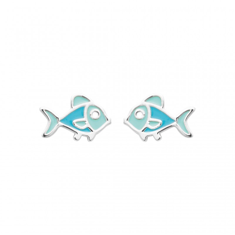 Boucles d'oreilles Coque de Nacre Argent 925 rhodié laqué 73040400